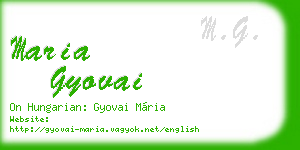 maria gyovai business card